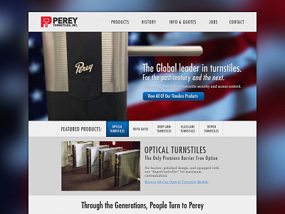 Perey Turnstiles (What Might Have Been) america century flag homepage layout turnstile web design