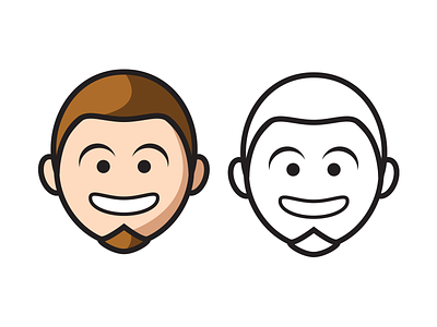 Redesigned (My Face) branding face icon logo smile toon