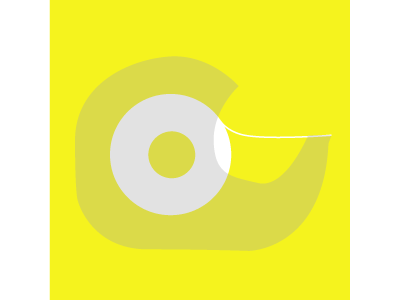 Tape branding craft fun logo solid colors tape yellow