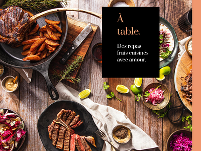 Visual Support for À table. communication content cookingbrand logo ui website
