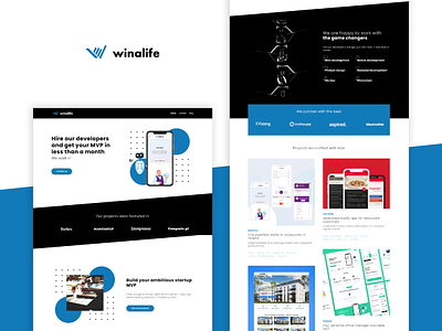 Winalife – Home page brand branding business design homepage interface it logo software ui ux webdesign website www