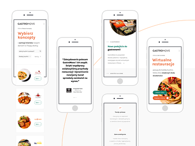 GastroMove – Mobile version branding clean design digital product graphic design layout minimal mobile ui ui inspiration ui trends ux web website