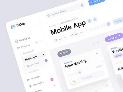 Taskez. – Light mode app brand brand identity branding clean concept dashboard design graphic design illustration interface logo minimal mobile task managment ui ux web