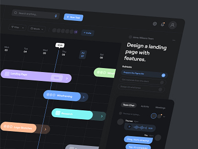 Taskez. – Dark mode app brand branding clean clean ui concept dark dark mode dashboard design graphic design illustration interface logo minimal task managment ui ux web