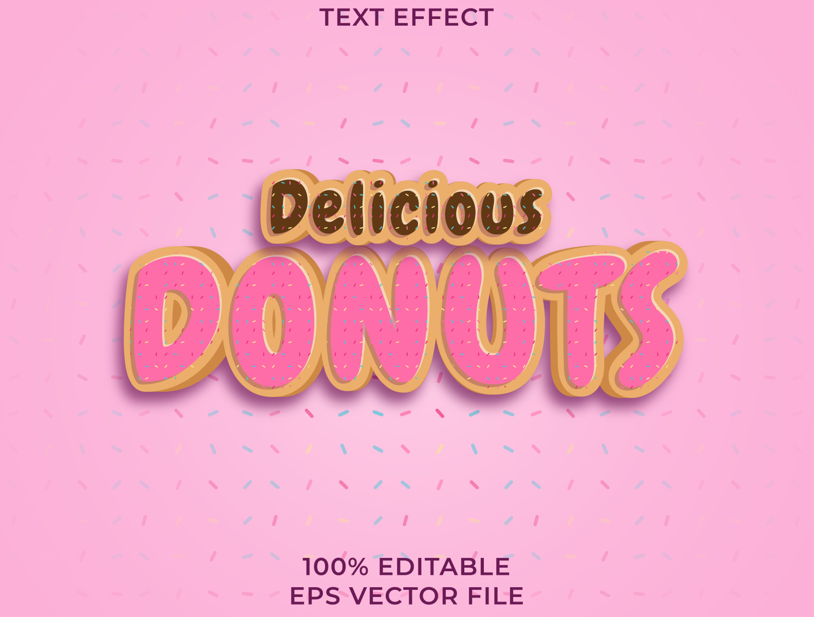 Delicious donuts editable text effect premium vector by Hasbi Creative ...