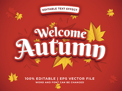 Autumn season text style effect