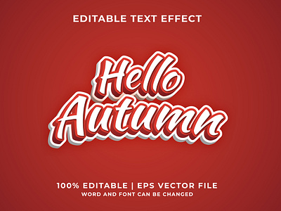 Autumn season text style effect premium