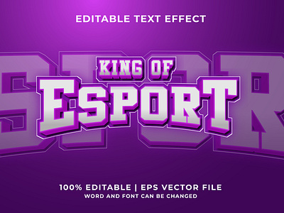 Esport tournament logo text effect premium vector