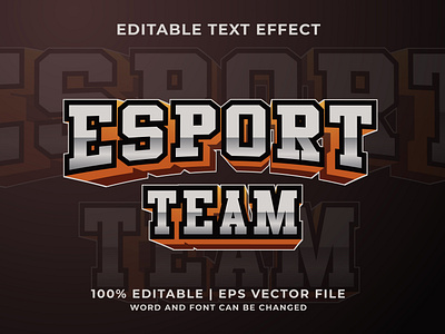 Esport team logo text effect