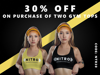 Modern clothing store ad branding clean cothing gym minimal