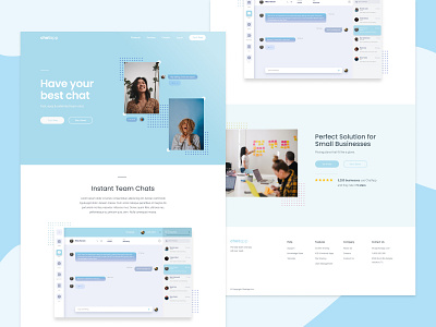 Chatapp Landing Page design ui web design webflow