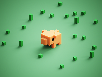 Tiny Pig 3d cute magicavoxel mini mini zoo pig piggy piglet tiny voxelart voxels