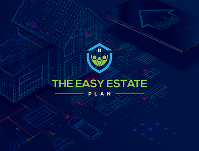 The Easy Estate Plan | Simple | Logo Design branding design home logo home security logo illustration logo logo branding logo design logo desing ui ux vector