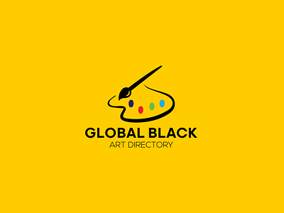 Global Black art logo branding design illustration logo logo branding logo design logo desing logo maker paint logo