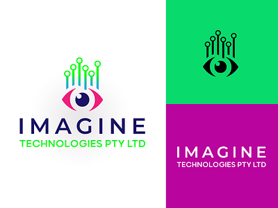 Imagine Technologies Logo Designs ai logo branding design eye eye logo illustration imag logo logo logo branding logo design logo desing techlogo technology technology logo
