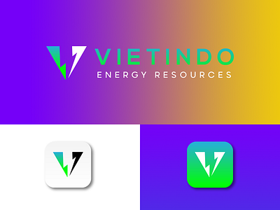 Vietindo Energy Resources branding design electriclogo energy energy logo illustration logo branding logo design logo desing v v logo