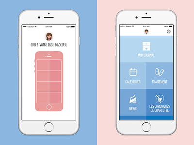 E-health Dashboard app debut design illustration ios medical mobile serenity sketch
