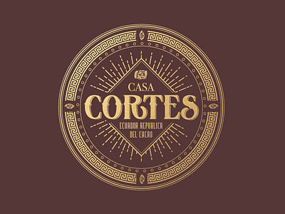 Casa Cortes 💫🍫 brand branding cacao chocolate design icon identity illustration luxury packaging typography vector