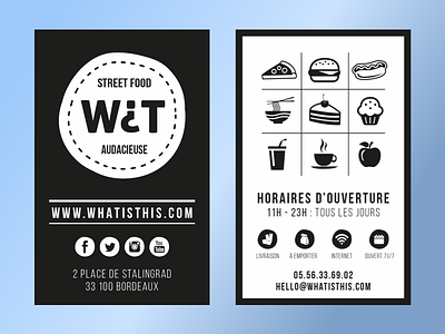 WIT Business Card 🍰 branding design eat flat food graphic icons illustration logo logotype typography vector