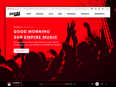 Website Music Radio 🎧 app branding color design flat gradient interface music ui ux web webdesign