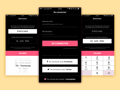 Sign Up - Sign In 💛 app color flat gradient interface ios iphone mobile pink signin ui ux