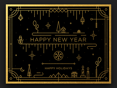 Happy New Year Card 🎊 christmas design gift graphics happy holidays icon illustration merry santa snow star