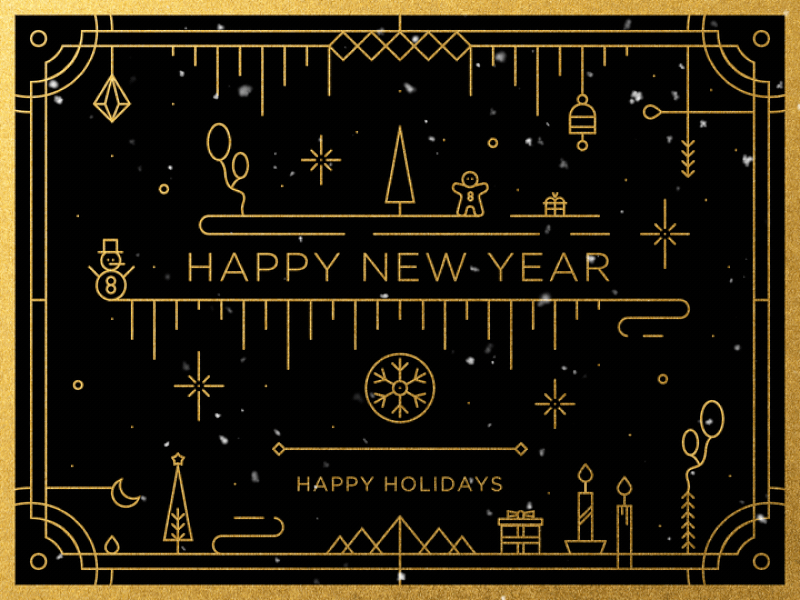 Happy New Year ✨❄️ christmas design gif gift graphics happy holidays icon illustration merry snow star
