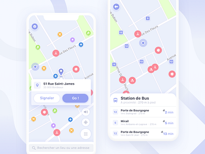 Road Map App for Handicapped Person ♿️ app application health interaction ios design interface iphone location map minimal mobile nav navigation travel ui ux