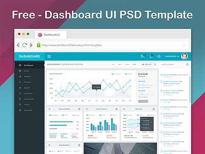 Dashboard UI_Free Template banking charts dashboard free template ui design