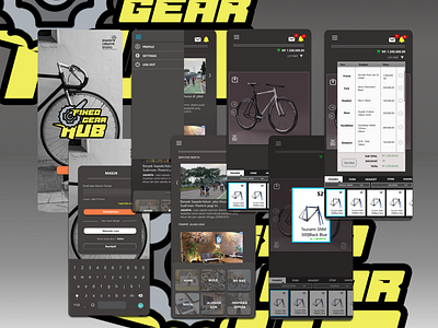 Fixed Gear Hub UI app branding design graphic design illustration logo ui ux vector