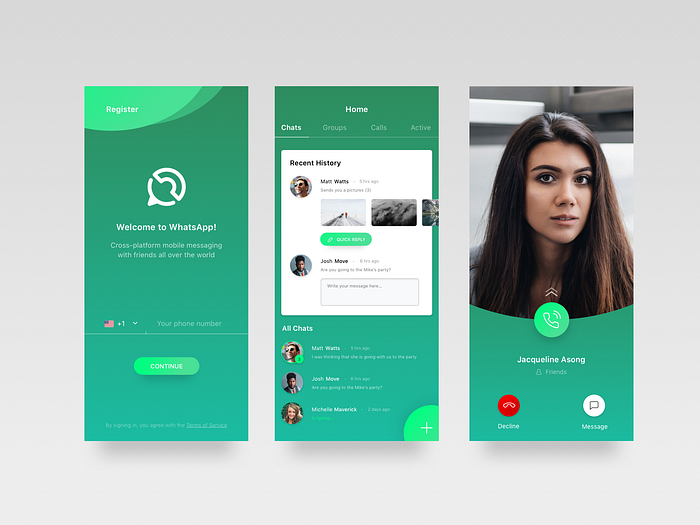 Whatsapp redesign concept by Robin Holesinsky on Dribbble