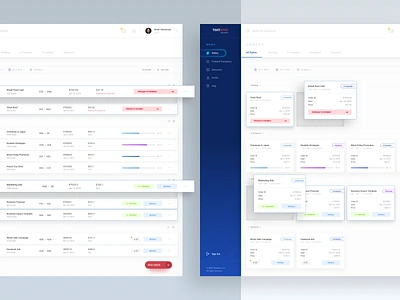 Textemo business dashboard for translations app blue dashboard gradient minimal minimalism ui ux