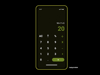 DailyUI - Calculator app dailyui dailyuichallenge design minimal typography ui