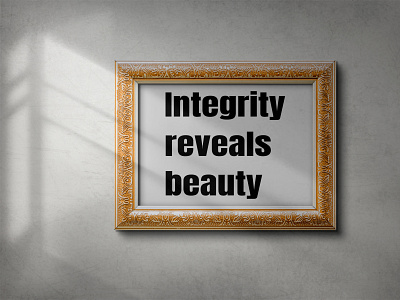 Integrity Reveals Beauty beauty black and white canva design digital art home decoration integrity office decoration printabe quote printable printable art quote art saying typography vector wall art