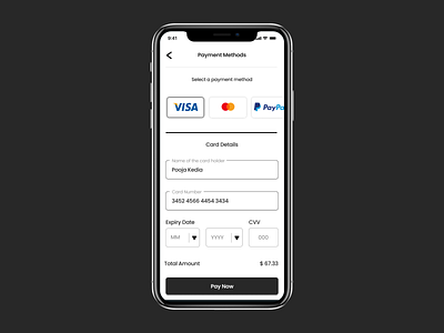 Daily UI #002 :: Credit Card Checkout