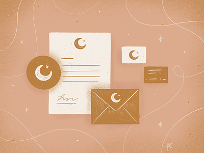 Illustration & Branding article blog branding business card envelope illustration letterhead moon stationery