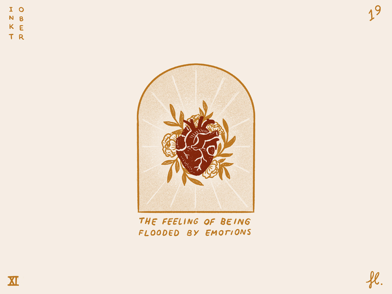 Heartbeat branding feelings flowers heart illustration logo texture window