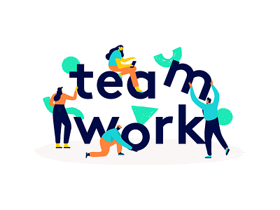 Team Work by Flavia Mar for Biteable on Dribbble