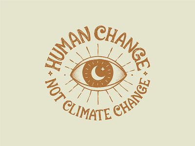 Human change 60s eye hippie illustration lettering logo moon mother earth mystical protect protest t shirt