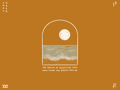 Acceptance illustration line art moon moonlight mystical night ocean portal sea universe window