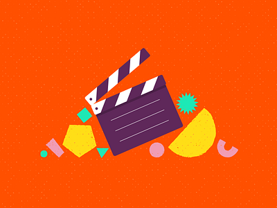 Video making perceptions article blog clapperboard film filming geometrical illustration shapes vector video