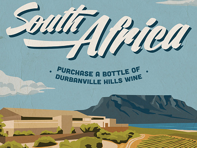 South Africa Competition poster south africa travel vector vintage