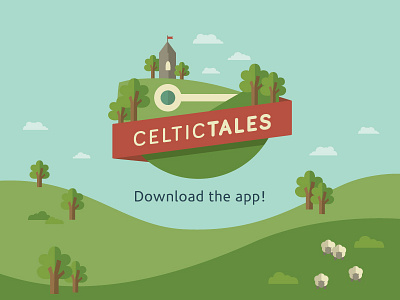Celtic Tales - Now available for download! app bike castle celtic characters flat magpie man mobile nature old lady wales
