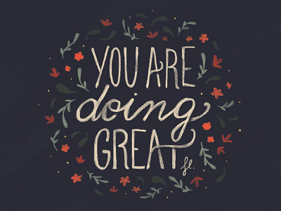 You are doing great