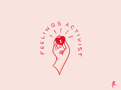 Feelings Activist eye feelings hand heart illustration lettering vintage