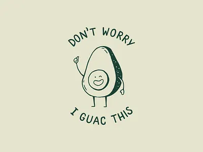 I guac this! 5 de mayo avocado character design illustration mexican t shirt vegan