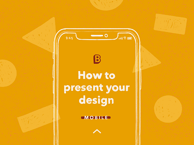 How To Present Your Design - Mobile geometric illustration iphone lineart mobile mockup tutorial webdesign