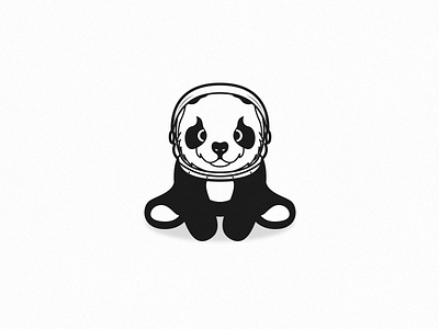 Panda animal branding design helmet logo mark minimal panda space