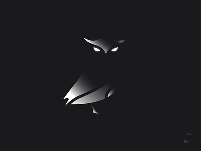 Stealth Owl (personal logo variation) dark gradient logo mark minimal own wob