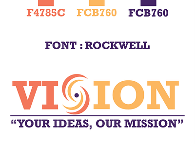 VISION art branding design graphic design illustration illustrator logo minimal typography vector
